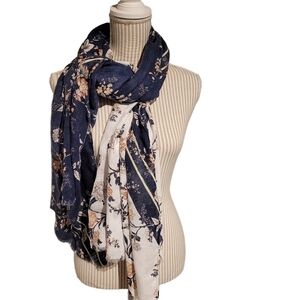 Spring floral lightweight scarf wrap